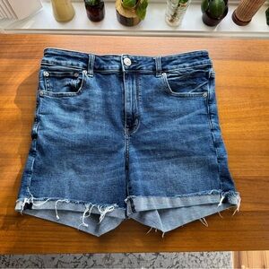 American Eagle Outfitters Hi-Rise Midi Denim Shorts - Size 12
